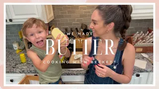 We made BUTTER!!!! | COOKING WITH BECKETT