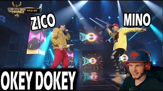 MINO FEAT. ZICO - OKEY DOKEY LIVE ON SMTM 4 + MV (REACTION | LYRIC BREAKDOWN!)