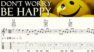 DON'T WORRY BE HAPPY | BOBBY MCFERRIN | TAB & Sheet music | Guitar Lesson