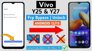 Vivo Y25 & Y27 FRP Bypass Without PC | Android 12/13 | Reset Option Not Working || Unlock Guide 2023