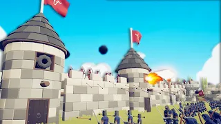 TABS but with Destructible Brick CANNON TOWERS Siege in Totally Accurate Battle Simulator Mods