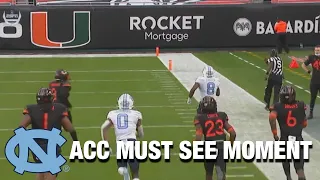 North Carolina RB Michael Carter Dashes Past Miami For 65-YD Touchdown    | ACC Must See Moment