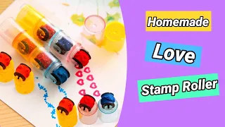 Homemade Love Stamp roller / How to make Stamp at home / DIY Stamp / How to print your paper