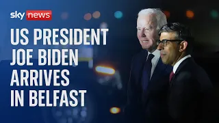 US President Joe Biden arrives in Northern Ireland