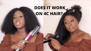 TRYING OUT THE DYSON AIRWRAP STYLER & CORRALE CORDLESS STRAIGHTENER ON 4C HAIR | DID IT WORK??!