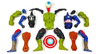 Assamble Avengers Toys Hulk Smash vs Venom vs Siren Head vs Captain America Marvel Story