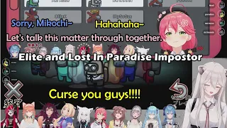 Elite Miko Impostor And Korone Lost In Paradise Impostor Game 【Hololive Eng Sub】