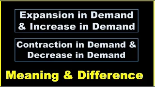 Expansion Vs Increase in Demand
