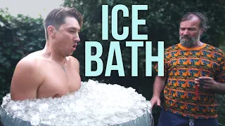 10 Min Ice Bath with "Ice Man" Wim Hof