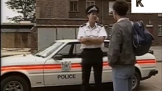 1980s Police Stop and Search Teenage Boy, UK Archive Footage