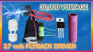 3.7 volt to 30,000 High Voltage Generator| Simple & Easy Flyback Driver|High Volt Inverter|@yehtech