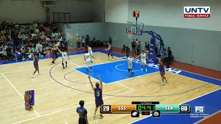 Sanders sinks a 3 point shot for the Senate Defenders