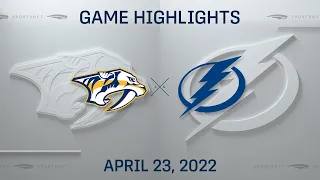 NHL Highlights | Lightning vs. Predators - Apr. 23, 2022