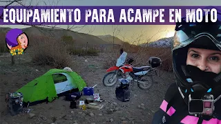 EQUIPAMIENTO Y ELEMENTOS PARA ACAMPE EN MOTO - CONSEJOS Y TIPS