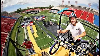 BMX SCOOTER vs MEGA RAMP!