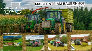 Maisernte 2023 am Bauernhof | Maishäckseln | 7 Traktoren auf 4 Fahrsilos | Bauernhofgeschichten