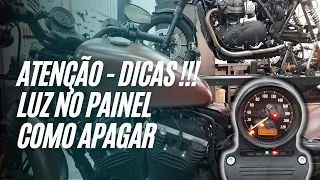 ATENÇÃO - DICAS - LUZ DE INJEÇÃO NO PAINEL COMO APAGAR?! HARLEY 883 IRON 2017