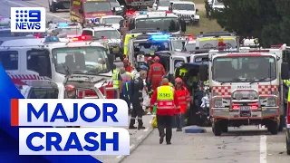 Major multi-vehicle car crash west of Sydney | 9 News Australia