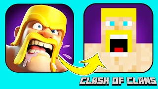 IF CLASH OF CLANS WAS MADE BY MINECRAFT (FULL MOVIE)