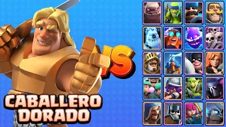 CABALLERO DORADO vs TODAS LAS CARTAS TERRESTRES  | Clash Royale