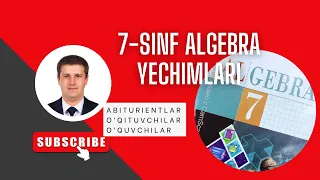 7 SINF ALGEBRA TENGLAMALAR SISTEMASINING YECHISH USULLARI MAVZUSI 2 MASHQ 1 QISM