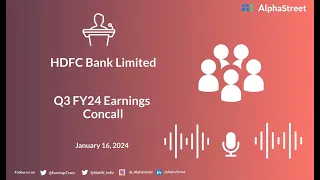 HDFC Bank Limited Q3 FY24 Earnings Concall
