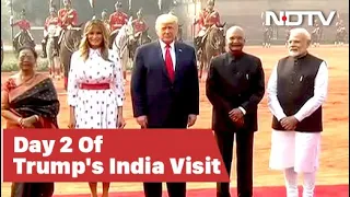 Ceremonial Welcome For Donald Trump At Rashtrapati Bhavan