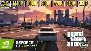 GT 710 GDDR5 | GTA V - 4K, 1440p, 1080p, 900p, 720p, 540p, 360p