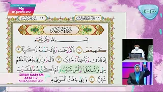 EPISOD 402 MY QURANTIME JUMAAT 24 SEPTEMBER 2021 SURAH MARYAM 191 11 HALAMAN 305