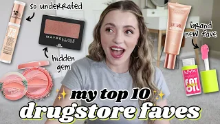 Top 10 Drugstore Makeup Favorites //  you'll be surprised by a few of these hidden gems ✨