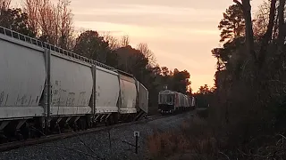 NS 15R Rips End Of Hopper Car Off And Goes Into Emergency Leaving Chester SC