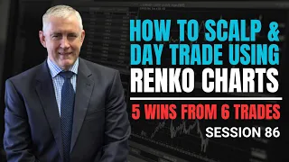 How to Scalp and Day Trade using Renko Charts. Session 86. (5 wins from 6 trades)