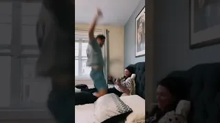 Surprising my wife with a bed dance 🕺🏻 #shorts