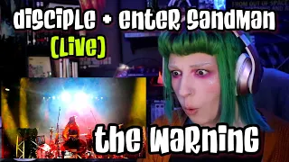 REACTION | THE WARNING "DISCIPLE" & "ENTER SANDMAN" (LIVE)