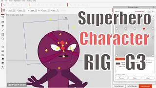 How to Rig character Superhero  in cartoon animator 4
