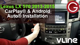 Lexus LX 570 2013 2014 2015 VLine VL2 CarPlay® Android Auto® Install, dashboard disassembly LEX7T