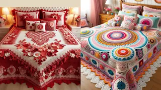 Top Class Bedsheet Model Knitted With Wool (Share Ideas) #knitted #bedsheets #crochet