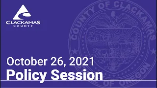 Policy Session October 26, 2021 (morning)