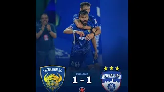 Stalemate but a game that could be won by @ChennaiyinFC lot of work to be done @bengalurufc