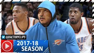 Russell Westbrook, Carmelo Anthony & Paul George Highlights vs Timberwolves (2017.10.22) - EPIC!