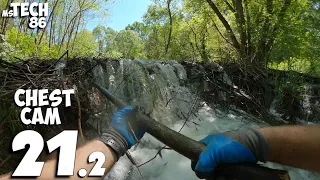 Beaver Dam Removal With My Wife No.21.2 - Chest Cam - Manual Beaver Dam Removal