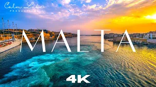 4K Malta | Visit Malta with Aerial Views and Ambient Music | Valletta Flying Drone Footage