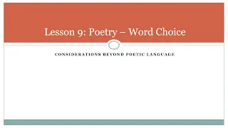 Young Writers Hymn Writing Workshop - Lesson 9: Word Choice