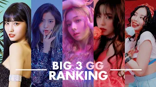ranking the big 3 girl groups in different categories