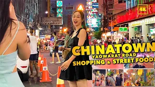 CHINATOWN BANGKOK / ENJOY! YAOWARAT ROAD , STREET FOOD & SHOPPING! (APRIL 2023)