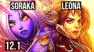 SORAKA & Jinx vs LEONA & Ez (SUP) | Rank 1 Soraka, 2/1/17, Rank 17 | NA Challenger | 12.1