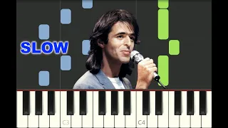 SLOW EASY piano tutorial "COMME TOI" Jean-Jacques Goldman, 1982, avec partition gratuite