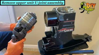 How to remove mercury mercruiser U-joint assembly from upper unit - DIY