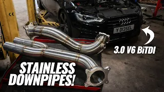 HOW LOUD? Our A6 3.0 V6 BiTDI gets 3" Stainless Downpipes!