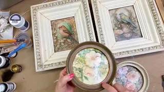 SPRING ART Creating a cohesive collection from vintage frames & decoupage